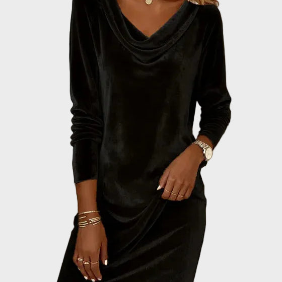 Maria - Rochie largă din catifea