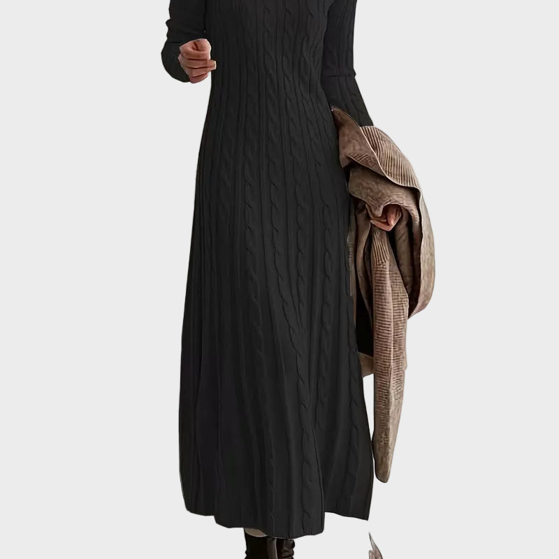 Alina - Rochie midi din tricot împletit