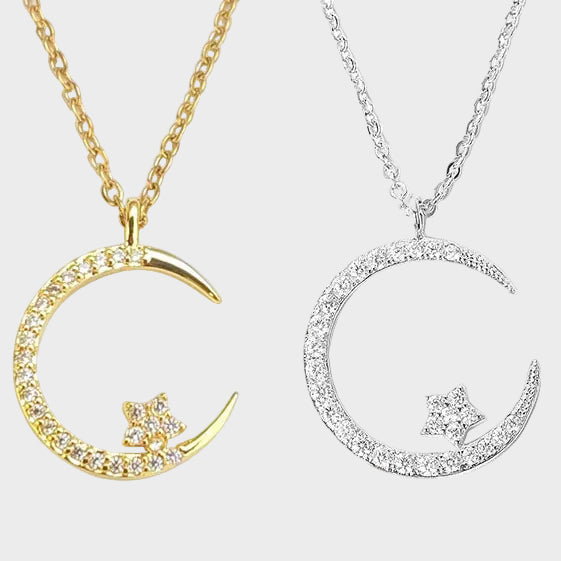 Maria - Colier cu Lună și Stele strălucitoare