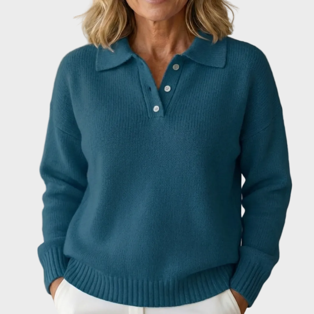 Olivia - Pulover moale din tricot cu guler