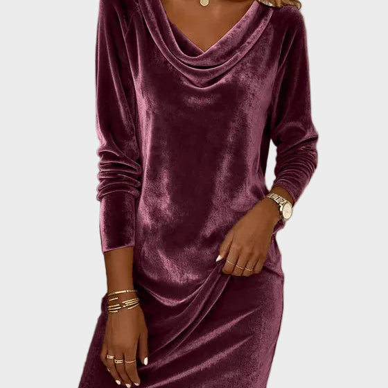 Maria - Rochie largă din catifea