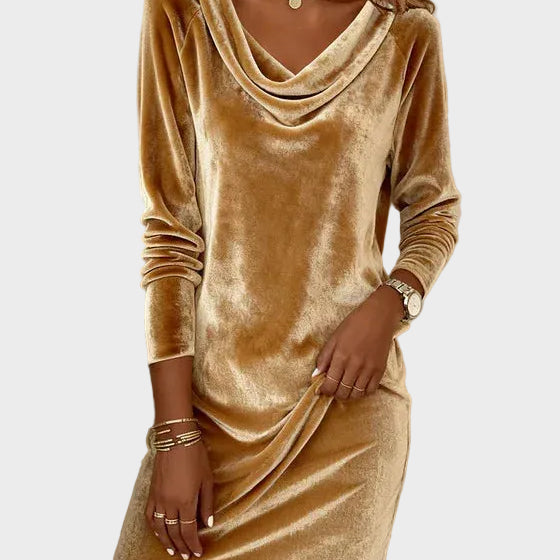 Maria - Rochie largă din catifea