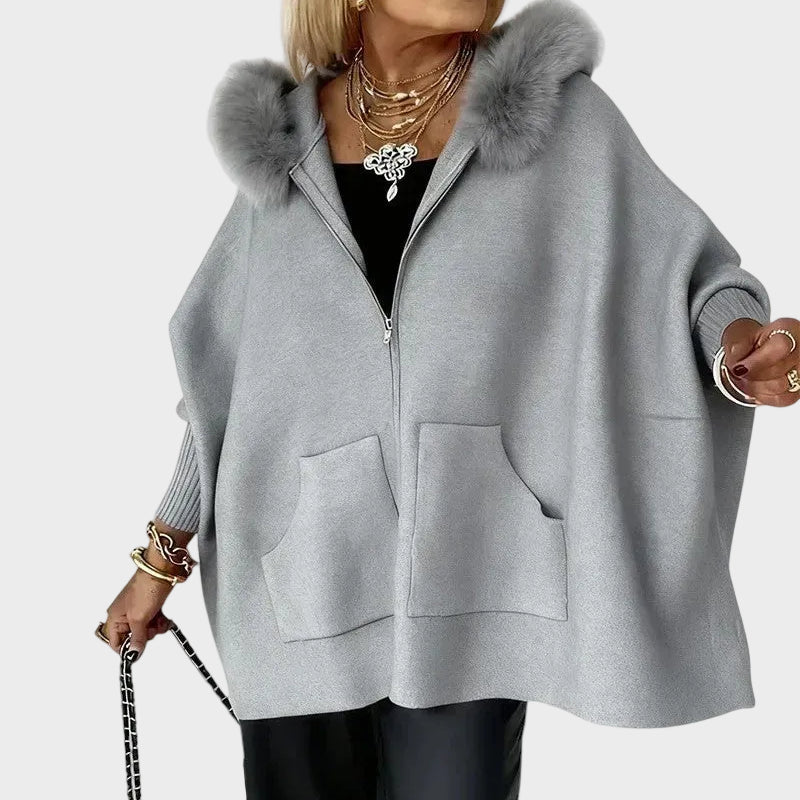 Larisa - Jacheta cu glugă și fermoar pentru femei