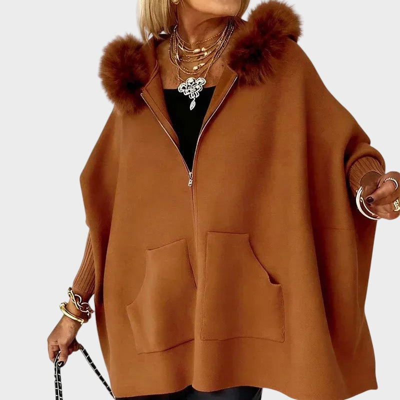 Larisa - Jacheta cu glugă și fermoar pentru femei