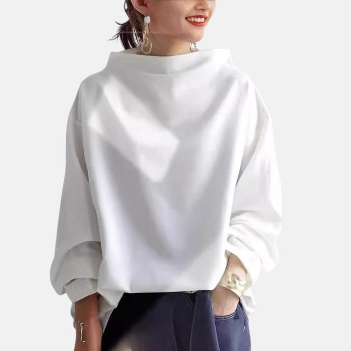 Gabriella - Pulover Elegant cu Guler Înalt