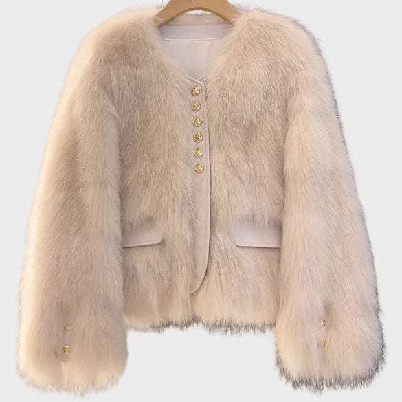 Maria - Jachetă din blană artificială Aurelia Luxe