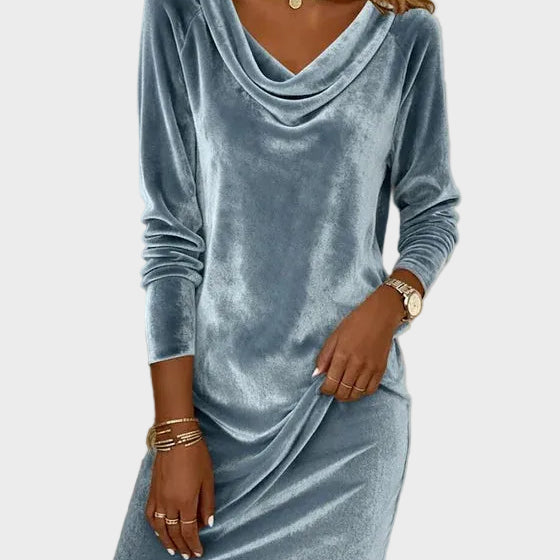 Maria - Rochie largă din catifea