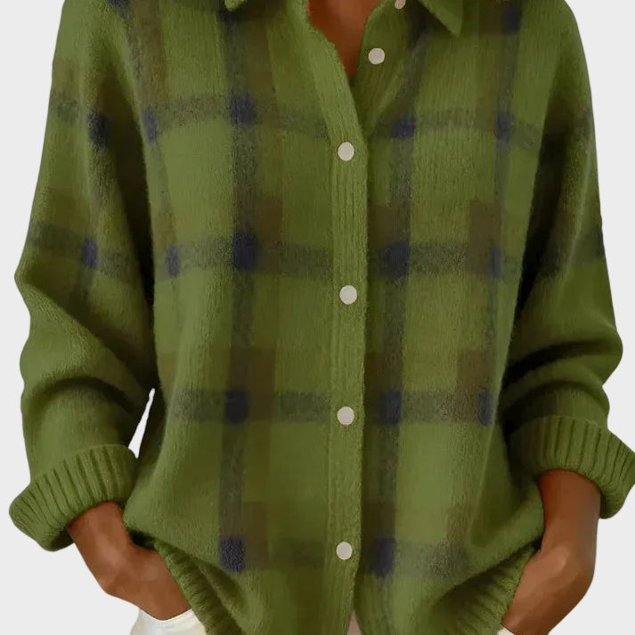 Maria - Cămașă tricotată pentru femei cu nasturi