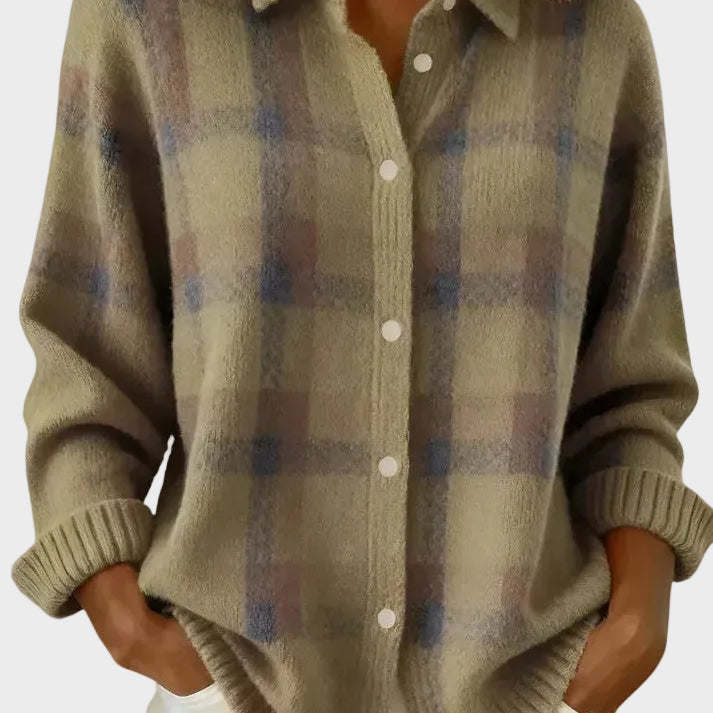 Maria - Cămașă tricotată pentru femei cu nasturi