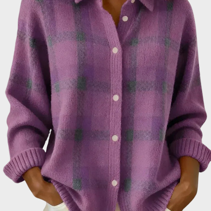 Maria - Cămașă tricotată pentru femei cu nasturi